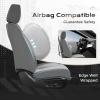 image:imageCoverado Car Seat Covers with Lumbar Support Front Covers for Cars Universal Automotive Seat Cover Waterproof Leather Car Seat Cushion Interior Seat Protectors for Most CarsGrayLGray