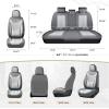 image:imageCoverado Car Seat Covers with Lumbar Support Front Covers for Cars Universal Automotive Seat Cover Waterproof Leather Car Seat Cushion Interior Seat Protectors for Most CarsGrayLGray