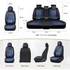image:imageCoverado Car Seat Covers with Lumbar Support Front Covers for Cars Universal Automotive Seat Cover Waterproof Leather Car Seat Cushion Interior Seat Protectors for Most CarsBlackBlue