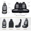 image:imageCoverado Car Seat Covers with Lumbar Support Front Covers for Cars Universal Automotive Seat Cover Waterproof Leather Car Seat Cushion Interior Seat Protectors for Most CarsBlackGray