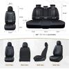 image:imageCoverado Car Seat Covers with Lumbar Support Front Covers for Cars Universal Automotive Seat Cover Waterproof Leather Car Seat Cushion Interior Seat Protectors for Most CarsBlack