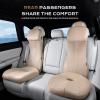 image:imageCoverado Car Seat Cushion and Lumbar Support Headrest Pillow One Piece Ergonomic Memory Foam Car Neck Pillow amp Back Support Soft Leather Breathable Driving Seat Cushion Sciatica Pain Relief BlackBeige