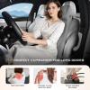 image:imageCoverado Car Seat Cushion and Lumbar Support Headrest Pillow One Piece Ergonomic Memory Foam Car Neck Pillow amp Back Support Soft Leather Breathable Driving Seat Cushion Sciatica Pain Relief BlackGray