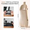 image:imageCoverado Car Seat Cushion and Lumbar Support Headrest Pillow One Piece Ergonomic Memory Foam Car Neck Pillow amp Back Support Soft Leather Breathable Driving Seat Cushion Sciatica Pain Relief BlackBeige