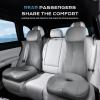 image:imageCoverado Car Seat Cushion and Lumbar Support Headrest Pillow One Piece Ergonomic Memory Foam Car Neck Pillow amp Back Support Soft Leather Breathable Driving Seat Cushion Sciatica Pain Relief BlackGray