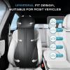 image:imageCoverado Car Seat Cushion and Lumbar Support Headrest Pillow One Piece Ergonomic Memory Foam Car Neck Pillow amp Back Support Soft Leather Breathable Driving Seat Cushion Sciatica Pain Relief BlackBlack
