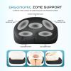 image:imageCoverado Car Seat Cushion and Lumbar Support Headrest Pillow One Piece Ergonomic Memory Foam Car Neck Pillow amp Back Support Soft Leather Breathable Driving Seat Cushion Sciatica Pain Relief BlackBlack