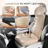 image:imageCoverado Car Seat Cushion and Lumbar Support Headrest Pillow One Piece Ergonomic Memory Foam Car Neck Pillow amp Back Support Soft Leather Breathable Driving Seat Cushion Sciatica Pain Relief BlackBeige