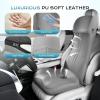 image:imageCoverado Car Seat Cushion and Lumbar Support Headrest Pillow One Piece Ergonomic Memory Foam Car Neck Pillow amp Back Support Soft Leather Breathable Driving Seat Cushion Sciatica Pain Relief BlackGray