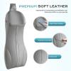 image:imageCoverado Car Seat Cushion and Lumbar Support Headrest Pillow One Piece Ergonomic Memory Foam Car Neck Pillow amp Back Support Soft Leather Breathable Driving Seat Cushion Sciatica Pain Relief BlackGray