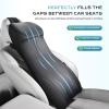 image:imageCoverado Car Seat Cushion and Lumbar Support Headrest Pillow One Piece Ergonomic Memory Foam Car Neck Pillow amp Back Support Soft Leather Breathable Driving Seat Cushion Sciatica Pain Relief BlackBlack