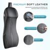 image:imageCoverado Car Seat Cushion and Lumbar Support Headrest Pillow One Piece Ergonomic Memory Foam Car Neck Pillow amp Back Support Soft Leather Breathable Driving Seat Cushion Sciatica Pain Relief BlackBlack