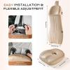 image:imageCoverado Car Seat Cushion and Lumbar Support Headrest Pillow One Piece Ergonomic Memory Foam Car Neck Pillow amp Back Support Soft Leather Breathable Driving Seat Cushion Sciatica Pain Relief BlackBeige