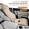 image:imageCoverado Car Seat Cushion and Lumbar Support Headrest Pillow One Piece Ergonomic Memory Foam Car Neck Pillow amp Back Support Soft Leather Breathable Driving Seat Cushion Sciatica Pain Relief BlackBeige