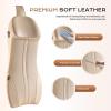 image:imageCoverado Car Seat Cushion and Lumbar Support Headrest Pillow One Piece Ergonomic Memory Foam Car Neck Pillow amp Back Support Soft Leather Breathable Driving Seat Cushion Sciatica Pain Relief BlackBeige