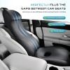 image:imageCoverado Car Seat Cushion and Lumbar Support Headrest Pillow One Piece Ergonomic Memory Foam Car Neck Pillow amp Back Support Soft Leather Breathable Driving Seat Cushion Sciatica Pain Relief BlackBlack