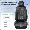 image:imageCoverado Waterproof Nappa Leather Car Seat Covers Automotive Seat CoversFront Car Seat Cushion amp Car Seat Protector Black Seat Covers Universal Fit for Most Cars SUVs TrucksBlackN
