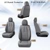 image:imageCoverado Waterproof Nappa Leather Car Seat Covers Automotive Seat CoversFront Car Seat Cushion amp Car Seat Protector Black Seat Covers Universal Fit for Most Cars SUVs TrucksGrayA