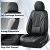image:imageCoverado Waterproof Nappa Leather Car Seat Covers Automotive Seat CoversFront Car Seat Cushion amp Car Seat Protector Black Seat Covers Universal Fit for Most Cars SUVs TrucksBlackN
