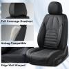 image:imageCoverado Waterproof Nappa Leather Car Seat Covers Automotive Seat CoversFront Car Seat Cushion amp Car Seat Protector Black Seat Covers Universal Fit for Most Cars SUVs TrucksBlackA