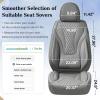 image:imageCoverado Waterproof Nappa Leather Car Seat Covers Automotive Seat CoversFront Car Seat Cushion amp Car Seat Protector Black Seat Covers Universal Fit for Most Cars SUVs TrucksGrayN
