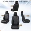 image:imageCoverado Waterproof Nappa Leather Car Seat Covers Automotive Seat CoversFront Car Seat Cushion amp Car Seat Protector Black Seat Covers Universal Fit for Most Cars SUVs TrucksBlackA
