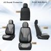 image:imageCoverado Waterproof Nappa Leather Car Seat Covers Automotive Seat CoversFront Car Seat Cushion amp Car Seat Protector Black Seat Covers Universal Fit for Most Cars SUVs TrucksBlackGray