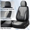 image:imageCoverado Waterproof Nappa Leather Car Seat Covers Automotive Seat CoversFront Car Seat Cushion amp Car Seat Protector Black Seat Covers Universal Fit for Most Cars SUVs TrucksBlackGray