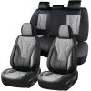 image:imageCoverado Waterproof Nappa Leather Car Seat Covers Automotive Seat CoversFront Car Seat Cushion amp Car Seat Protector Black Seat Covers Universal Fit for Most Cars SUVs TrucksBlackGray