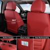 image:imageCoverado Waterproof Nappa Leather Car Seat Covers Automotive Seat CoversFront Car Seat Cushion amp Car Seat Protector Black Seat Covers Universal Fit for Most Cars SUVs TrucksRedA