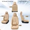 image:imageCoverado Waterproof Nappa Leather Car Seat Covers Automotive Seat CoversFront Car Seat Cushion amp Car Seat Protector Black Seat Covers Universal Fit for Most Cars SUVs TrucksBeigeN