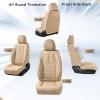 image:imageCoverado Waterproof Nappa Leather Car Seat Covers Automotive Seat CoversFront Car Seat Cushion amp Car Seat Protector Black Seat Covers Universal Fit for Most Cars SUVs TrucksBeigeB