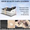 image:imageCoverado Waterproof Nappa Leather Car Seat Covers Automotive Seat CoversFront Car Seat Cushion amp Car Seat Protector Black Seat Covers Universal Fit for Most Cars SUVs TrucksBlackBeige
