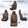 image:imageCoverado Waterproof Nappa Leather Car Seat Covers Automotive Seat CoversFront Car Seat Cushion amp Car Seat Protector Black Seat Covers Universal Fit for Most Cars SUVs Truckscoffee