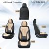 image:imageCoverado Waterproof Nappa Leather Car Seat Covers Automotive Seat CoversFront Car Seat Cushion amp Car Seat Protector Black Seat Covers Universal Fit for Most Cars SUVs TrucksBlackBeige