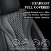 image:imageCoverado Waterproof Nappa Leather Car Seat Covers Automotive Seat CoversFront Car Seat Cushion amp Car Seat Protector Black Seat Covers Universal Fit for Most Cars SUVs TrucksBlackN