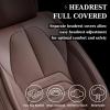 image:imageCoverado Waterproof Nappa Leather Car Seat Covers Automotive Seat CoversFront Car Seat Cushion amp Car Seat Protector Black Seat Covers Universal Fit for Most Cars SUVs Truckscoffee