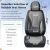 image:imageCoverado Waterproof Nappa Leather Car Seat Covers Automotive Seat CoversFront Car Seat Cushion amp Car Seat Protector Black Seat Covers Universal Fit for Most Cars SUVs TrucksBlackGray