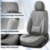 image:imageCoverado Waterproof Nappa Leather Car Seat Covers Automotive Seat CoversFront Car Seat Cushion amp Car Seat Protector Black Seat Covers Universal Fit for Most Cars SUVs TrucksGrayN