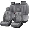 image:imageCoverado Waterproof Nappa Leather Car Seat Covers Automotive Seat CoversFront Car Seat Cushion amp Car Seat Protector Black Seat Covers Universal Fit for Most Cars SUVs TrucksGrayA