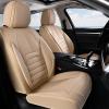 image:imageCoverado Waterproof Nappa Leather Car Seat Covers Automotive Seat CoversFront Car Seat Cushion amp Car Seat Protector Black Seat Covers Universal Fit for Most Cars SUVs TrucksBeigeB