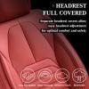 image:imageCoverado Waterproof Nappa Leather Car Seat Covers Automotive Seat CoversFront Car Seat Cushion amp Car Seat Protector Black Seat Covers Universal Fit for Most Cars SUVs TrucksRedA