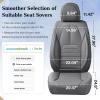 image:imageCoverado Waterproof Nappa Leather Car Seat Covers Automotive Seat CoversFront Car Seat Cushion amp Car Seat Protector Black Seat Covers Universal Fit for Most Cars SUVs TrucksGrayA