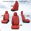 image:imageCoverado Waterproof Nappa Leather Car Seat Covers Automotive Seat CoversFront Car Seat Cushion amp Car Seat Protector Black Seat Covers Universal Fit for Most Cars SUVs TrucksRedA