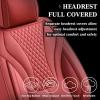 image:imageCoverado Waterproof Nappa Leather Car Seat Covers Automotive Seat CoversFront Car Seat Cushion amp Car Seat Protector Black Seat Covers Universal Fit for Most Cars SUVs TrucksRedN
