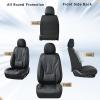 image:imageCoverado Waterproof Nappa Leather Car Seat Covers Automotive Seat CoversFront Car Seat Cushion amp Car Seat Protector Black Seat Covers Universal Fit for Most Cars SUVs TrucksBlackN