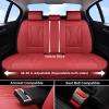 image:imageCoverado Waterproof Nappa Leather Car Seat Covers Automotive Seat CoversFront Car Seat Cushion amp Car Seat Protector Black Seat Covers Universal Fit for Most Cars SUVs TrucksRedN