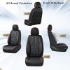 image:imageCoverado Waterproof Nappa Leather Car Seat Covers Automotive Seat CoversFront Car Seat Cushion amp Car Seat Protector Black Seat Covers Universal Fit for Most Cars SUVs TrucksBlackRed