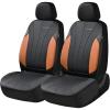 image:imageCoverado ABM Brown Front Seat Covers Car Seat Protector Waterproof Nappa Leather CushionBlackBrown