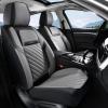 image:imageCoverado Car Seat Covers Full Set 5 Pieces Luxury Nappa Leather Seat Covers Universal Fit Waterproof NonSlip Breathable Front amp Back Automotive Seat Protectors for Cars SUVs TrucksBlackGray